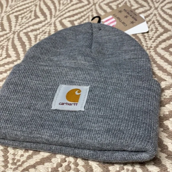 Carhartt beanie hat light gray - Picture 7 of 7